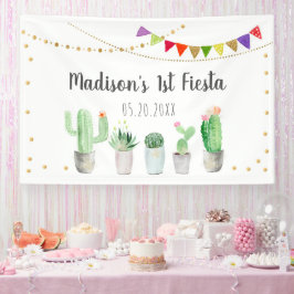 Erster Fiesta Cactus Birthday Banner