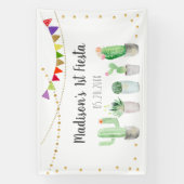 Erster Fiesta Cactus Birthday Banner (Vertikal)