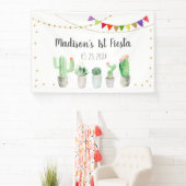 Erster Fiesta Cactus Birthday Banner (InSitu)