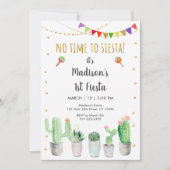 Erster Fiesta Cactus Birthday Einladung (Vorderseite)