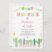 Erster Fiesta Cactus succulent Birthday Einladung (Vorderseite)