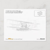 Erster Flug der Wright Flyer 1903 Postkarte (Rückseite)