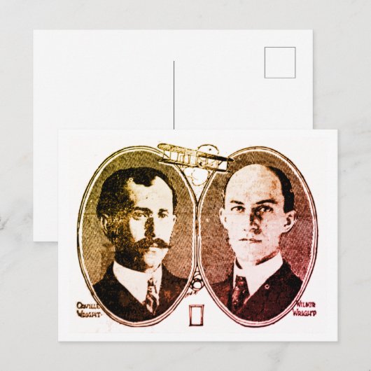 Erster Flug Postkarte (Vorne/Hinten)