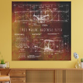 Erster Flugplan von Fly Wright Bros 1903 Leinwanddruck (Insitu (Wohnzimmer))