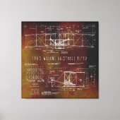 Erster Flugplan von Fly Wright Bros 1903 Leinwanddruck (Vorderseite)