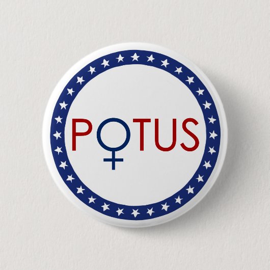 Erster Frauen-Präsident Round Button (Vorderseite)