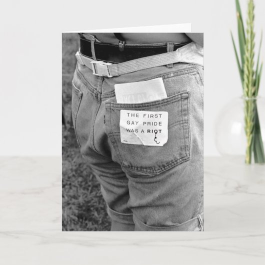Erster Gay Pride Karte (Vorderseite)