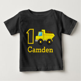 Erster Geburtstag 1. 2. 3. Bauwagen Baby T-shirt