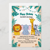 Erster Geburtstag 1. Geburtstag Einladung (Vorne/Hinten)