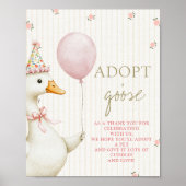 Erster Geburtstag Adoptiere eine Gans  Poster (Vorne)