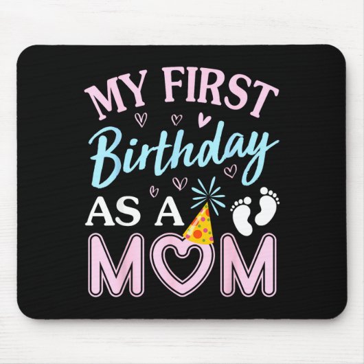 Erster Geburtstag als Mama, frohen Muttertag, Mami Mousepad (Vorne)