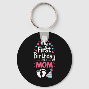Erster Geburtstag als Mama-Shirt Frauen Mummy 1. Schlüsselanhänger