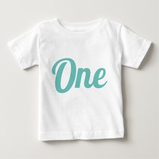 Erster Geburtstag Aquamarin Baby T-shirt (Vorderseite)