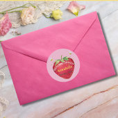 Erster Geburtstag Baby 1. Strawberry Niedlich Runder Aufkleber