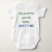 Erster Geburtstag Baby Strampler (Rückseite)