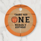 Erster Geburtstag, Basketball Geschenkanhänger (Vorderseite)