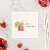 Erster Geburtstag Beary Serviette (Beispiel)