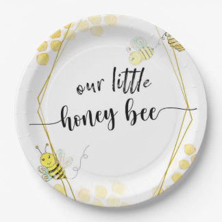 ERSTER GEBURTSTAG, BIENENPARTY, BIENEN-THEMA PAPPTELLER