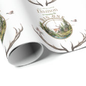 Erster Geburtstag Big One Jagd Geschenkpapier (Rolleneckpunkt)