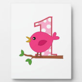Erster Geburtstag Birdie Fotoplatte (Vorderseite)