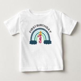 Erster Geburtstag Boho Baby Mädchen T-shirt