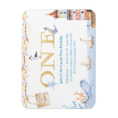 Erster Geburtstag Boys Nautical Blue Lighthouse Magnet (Vertikal)