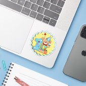 Erster Geburtstag Clownbär Die Sticker Decal schne (Laptop mit iPhone)
