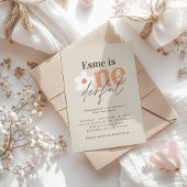 Erster Geburtstag daisboho retro terracotta natürl Einladung