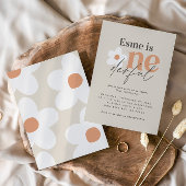 Erster Geburtstag daisboho retro terracotta natürl Einladung