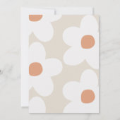 Erster Geburtstag daisboho retro terracotta natürl Einladung (Rückseite)