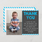 Erster Geburtstag danken Ihnen Dankeskarte (Vorne/Hinten)