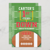 Erster Geburtstag der Red Boys im Fußball Einladung (Vorne/Hinten)