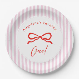 Erster Geburtstag des Babys mit weichen rosa Party Pappteller