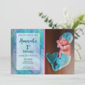 Erster Geburtstag des Einladung (Stehend Vorderseite)