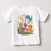 Erster Geburtstag Dino Baby T-shirt (Vorderseite)