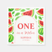 Erster Geburtstag: Einer in einer Melone Serviette (Vorderseite)