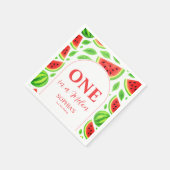 Erster Geburtstag: Einer in einer Melone Serviette (Ecke)