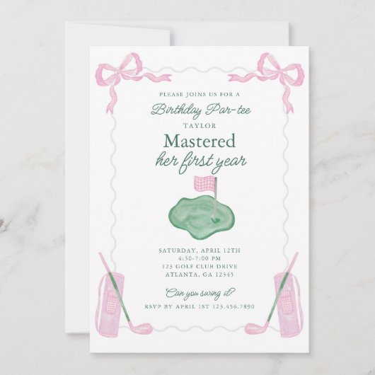 Erster Geburtstag - Einladung (Vorderseite)