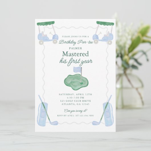 Erster Geburtstag - Einladung (Stehend Vorderseite)