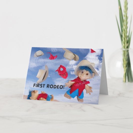 ERSTER Geburtstag Einladung Cowboy PERSONALISIEREN (Vorderseite)