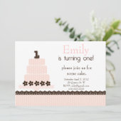 Erster Geburtstag!Einladung Einladung (Stehend Vorderseite)