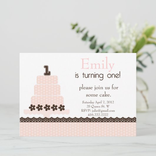 Erster Geburtstag!Einladung Einladung (Stehend Vorderseite)