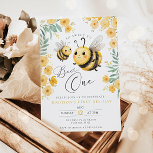 Erster Geburtstag Einladung erste Bienenfeier 1. G