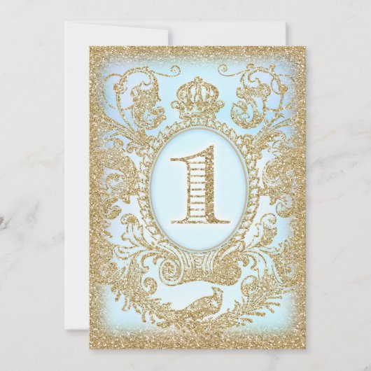 Erster Geburtstag einmal auf der Zeit Prinz Einladung (Vorderseite)