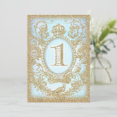 Erster Geburtstag einmal auf der Zeit Prinz Einladung (Stehend Vorderseite)