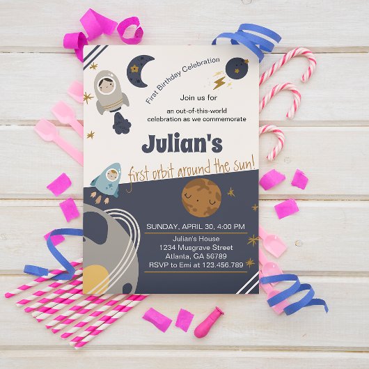Erster Geburtstag, Erste Umlaufbahn um die Sonne! Einladung