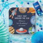 Erster Geburtstag Erster Rundgang durch die Sonne Pappteller (Party)