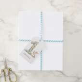 Erster Geburtstag Floral Hase Geschenkanhänger (Mit Garn)