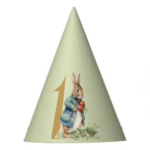 Erster Geburtstag Futtersuchender Hase Partyhütchen