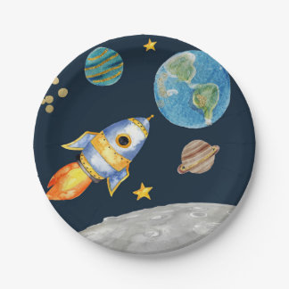 ERSTER GEBURTSTAG, GEBURTSTAG, SCHWARZES GIFT PAPPTELLER